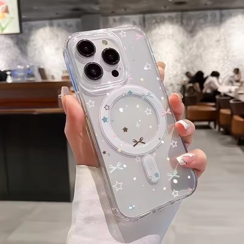 Star Bow Print Clear Phone Cas - Clear Shockproof Bumper Case recension och pris