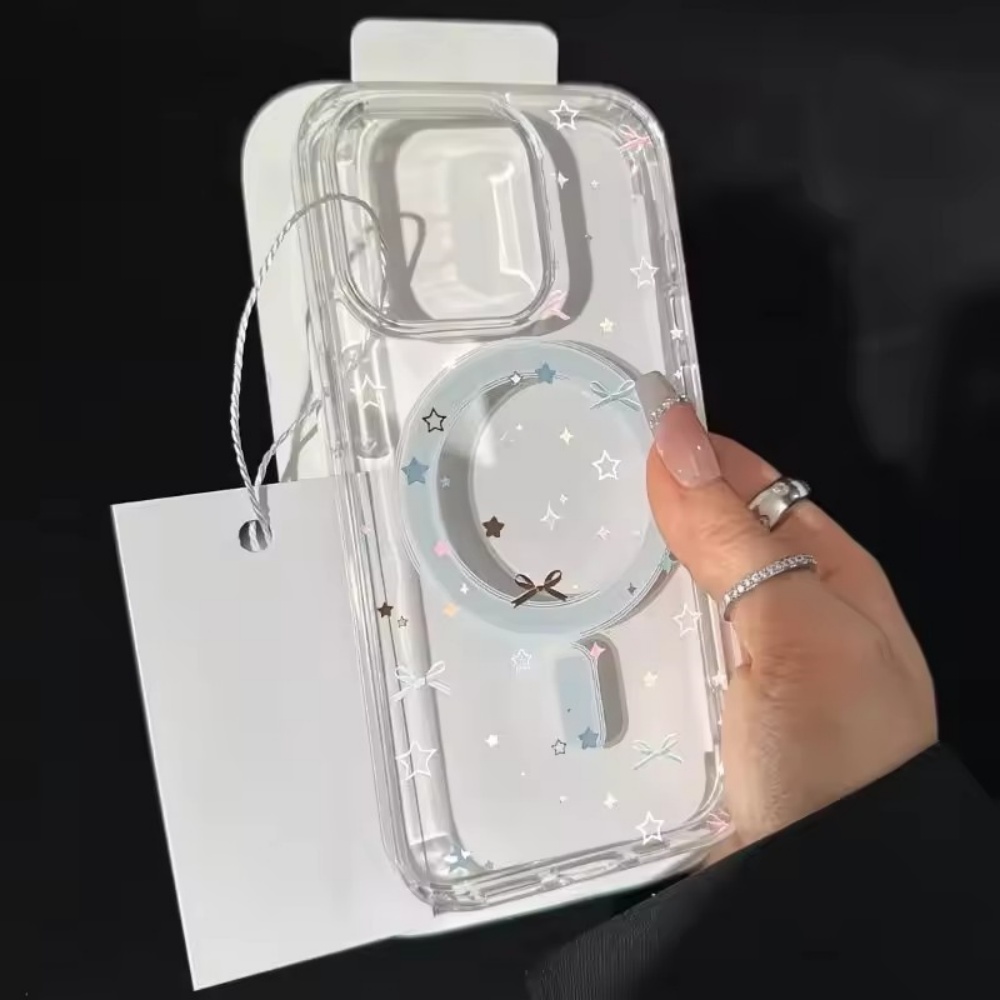Star Bow Print Clear Phone Cas - Clear Shockproof Bumper Case recension och pris