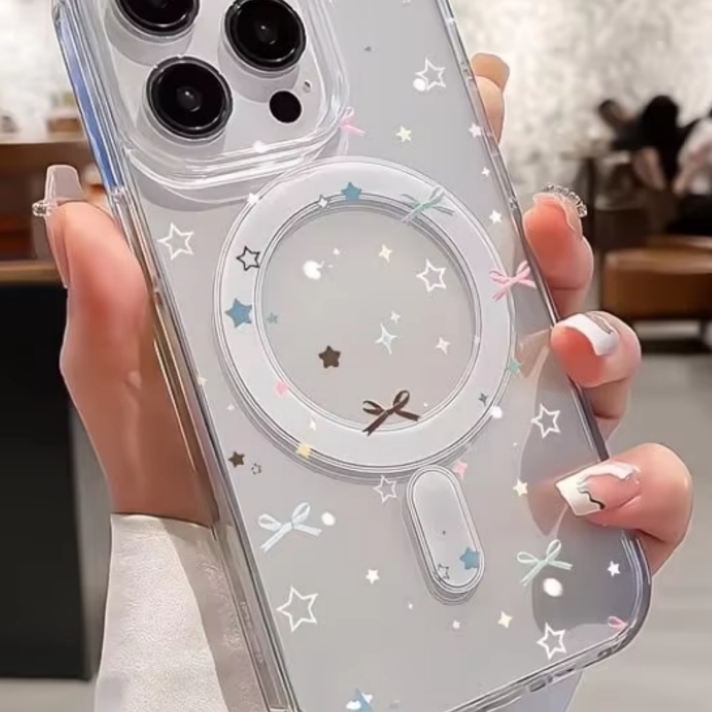 Star Bow Print Clear Phone Cas - Clear Shockproof Bumper Case recension och pris