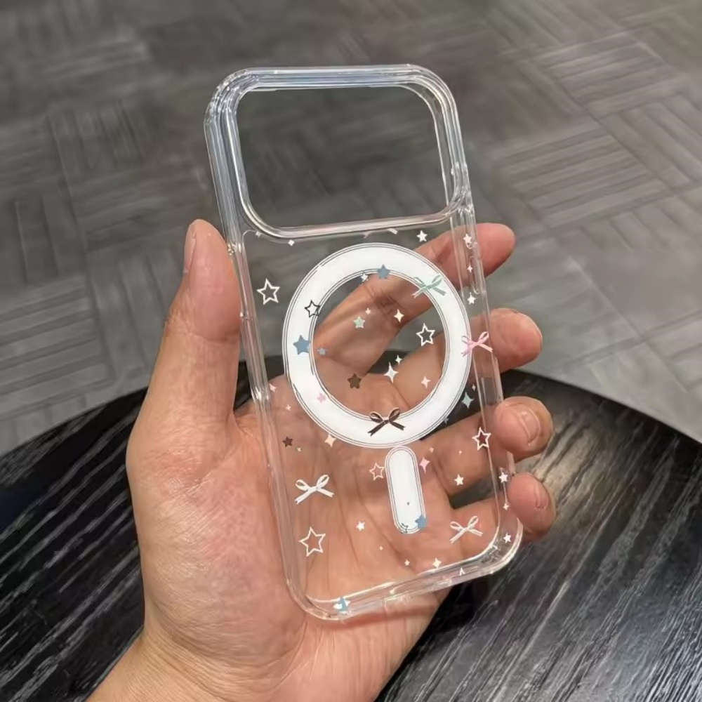 Star Bow Print Clear Phone Cas - Clear Shockproof Bumper Case recension och pris