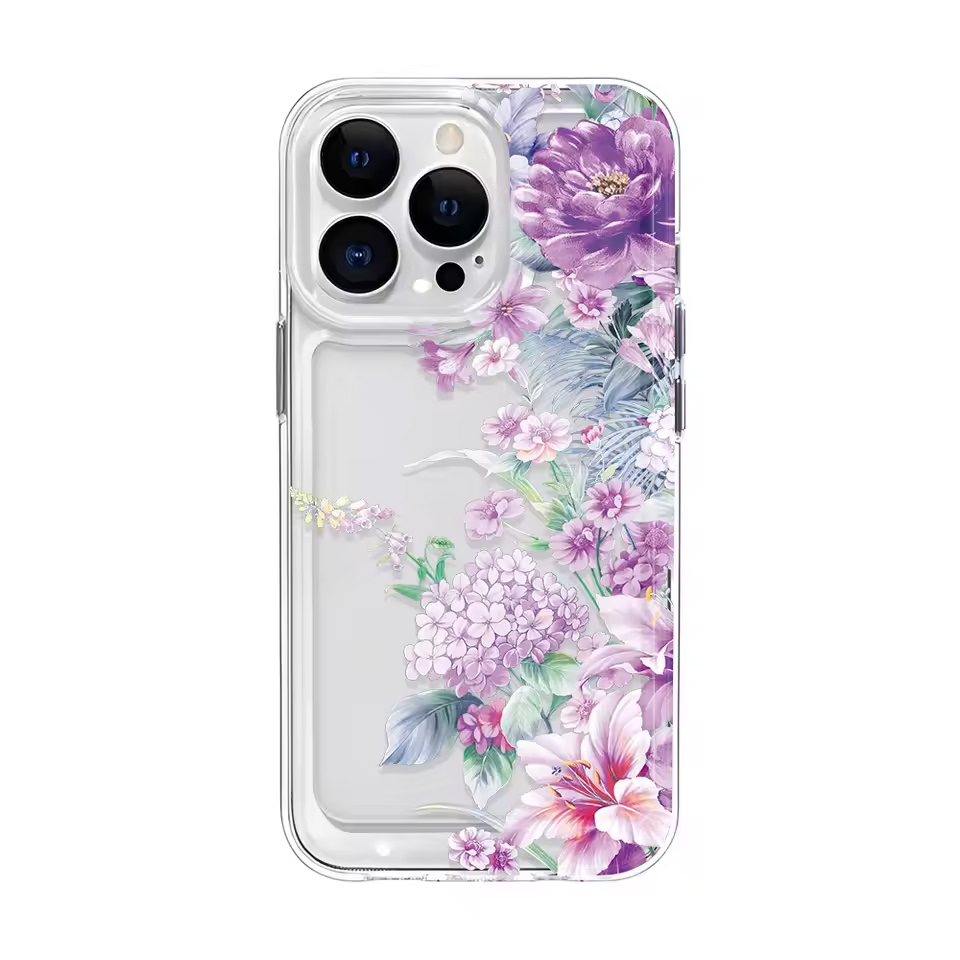 Girls Flower Clear Phone Case  - Clear Shockproof Bumper Case recension och pris