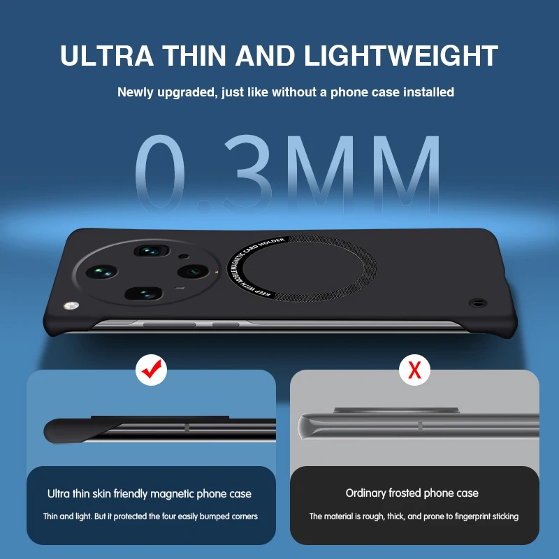 No Border Thin Phone Case for  - Matte Hard Pc Back Case recension och pris