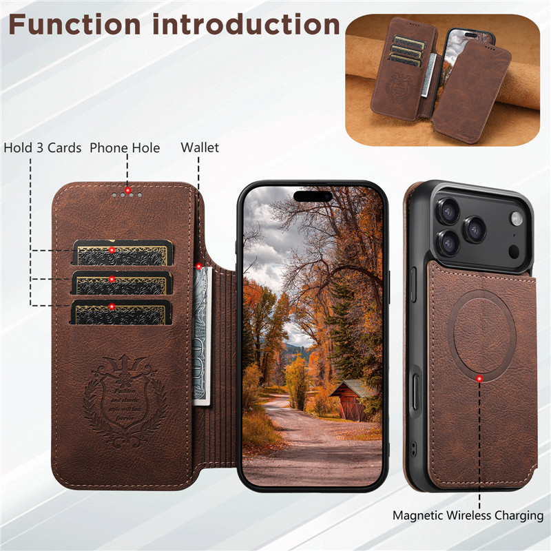 Retro Leather Wallet Flip Stro - Leather Wallet Card Holder Phone Cover recension och pris