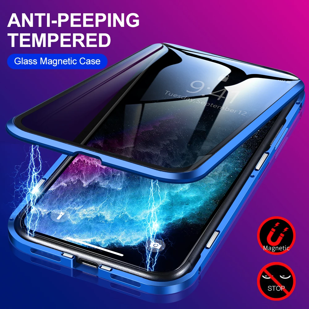 Anti Peeping Spy Magnetic Case - Anti Spy Privacy Glass Case recension och pris