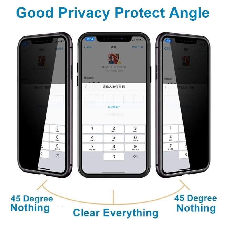 Magnetic Tempered Glass Privac - Anti Spy Privacy Glass Case recension och pris