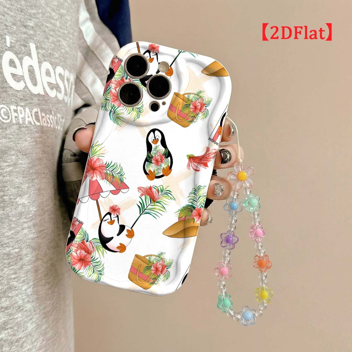 Cute Penguin Phone Case For iP - Cute Cartoon Wrist Strap Silicone Case recension och pris